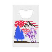 Wild Mountain Horse Galloping Geldbeutel Flaschenöffner (Vorderseite)