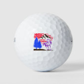 Wild Mountain Horse Galloping Golfball (Vorderseite)