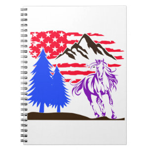 Wild Mountain Horse Galloping Notizblock