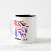 Wild Mountain Horse Galloping Zweifarbige Tasse (Vorderseite Links)