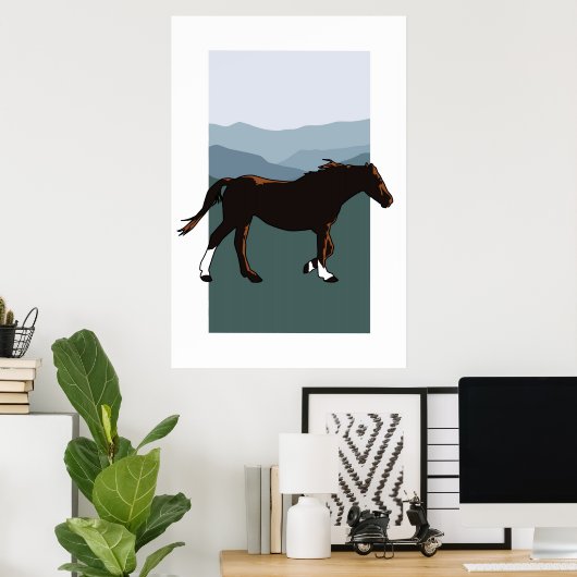 Wild Mountain Mare Poster (Heimbüro)
