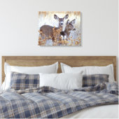 Wild Mule Deer Pair | Kalifornien Leinwanddruck (Insitu (Schlafzimmer))