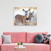 Wild Mule Deer Pair | Kalifornien Leinwanddruck (Insitu (Wohnzimmer))