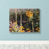 Wild Mulleins Black Mit Augen Susan Blume Leinwanddruck (Insitu (Holzboden))