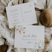 Wild Multicolor Bloral Horizontal Save the Date