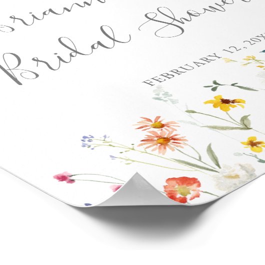 Wild Multicolor Brautparty Willkommen Poster (Ecke)