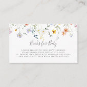 Wild Multicolor Floral Baby Shower Buchanfrage Begleitkarte (Vorderseite)