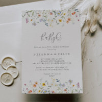 Wild Multicolor Floral BabyQ Baby Shower Barbecue