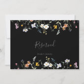 Wild Multicolor Floral Black Wedding Reservierte Z (Vorderseite)