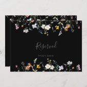 Wild Multicolor Floral Black Wedding Reservierte Z (Vorne/Hinten)