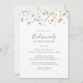 Wild Multicolor Floral Bridesmaids Luncheon Dusche Einladung (Vorderseite)