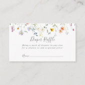 Wild Multicolor Floral Diaper Raffle Ticket Begleitkarte (Vorderseite)