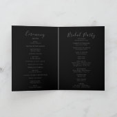 Wild Multicolor floral geflochtene Schwarze Hochze Programm (Innenseite)