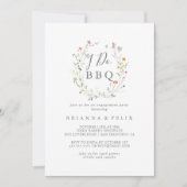 Wild Multicolor Floral I GRILLEN Engagement Party Einladung (Vorderseite)