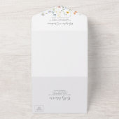 Wild Multicolor Floral Wedding All In One Einladung (Außenbereich)