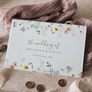 Wild Multicolor Floral Wedding Gästebuch