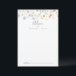 Wild Multicolor Floral Wedding Hinweiskarte<br><div class="desc">Diese vielfarbige, blumengeschmückte Hochzeitsratenkarte ist ideal für eine rustikale Hochzeit. Das Design ist in Aquarellfarbe, Rosa, Rosa, lila, Marinefarben und Weiß elegante Blume mit smaragdgrünen Blätter. Diese Karten sind ideal für Hochzeiten, Brautparty, Babydusche, Graduiertenfest u.v.m. Personalisieren Sie die Karten mit den Namen der Braut und Bräutigam, den Eltern, die Sie...</div>