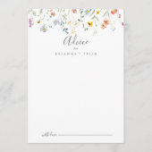 Wild Multicolor Floral Wedding Hinweiskarte (Vorderseite)