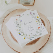 Wild Multicolor Floral Wedding Napkin Serviette