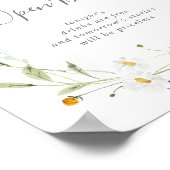 Wild Multicolor Floral Wedding Open Bar Sign Poster (Ecke)