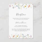 Wild Multicolor Floral Wedding Reception Begleitkarte (Vorderseite)