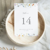 Wild Multicolor Floral Wedding Tischnummer