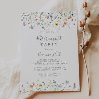 Wild-Multicolor-Party für die Blumenversorgung Einladung