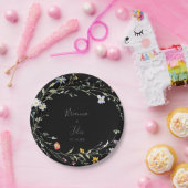 Wild Multicolor Schwarz Hochzeitstorte Pappteller (Party)