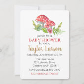 Wild Mushroom Baby Shower Einladung (Vorderseite)