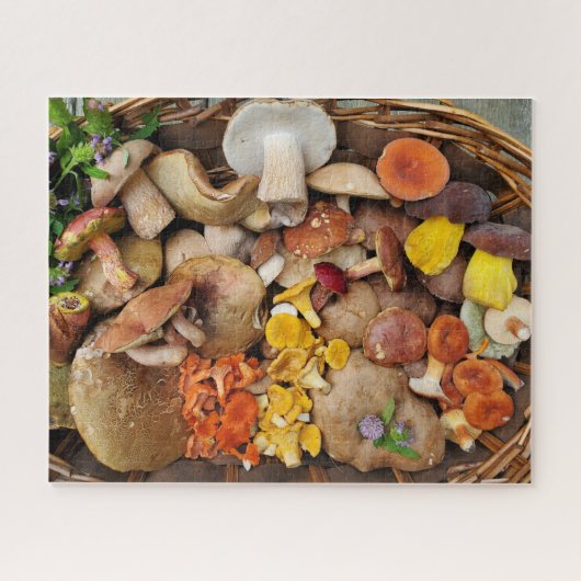Wild Mushroom Basket Jigsaw Puzzle (Horizontal)
