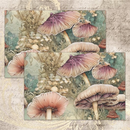 WILD MUSHROOM FOREST DECOUPAGE TISSUPAPIER SEIDENPAPIER