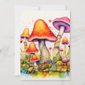 Wild Mushroom Forest Print Birthday Party Einladung (Rückseite)