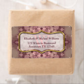 Wild Mushroom Monogram Large Address Labels (Insitu)