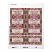 Wild Mushroom Monogram Large Address Labels (Vorne)