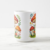 Wild mushrooms and flowers in grass forest nature kaffeetasse (Mittel)