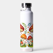 Wild mushrooms and flowers in grass forest nature trinkflasche (Rechts)