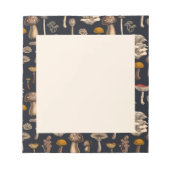 Wild Mushrooms auf grafischem schwarzem Notebook Notizblock (Vorderseite)