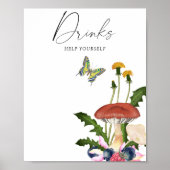 WILD MUSHROOMS BABY SHOWER Drinks Poster (Vorne)