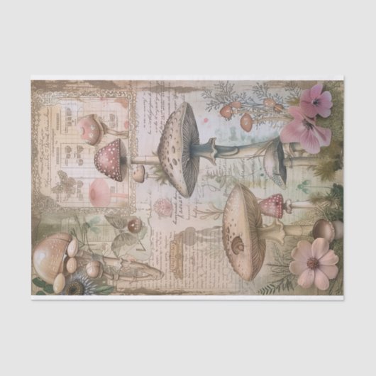WILD MUSHROOMS DECOUPAGE TISSUPAPIER SEIDENPAPIER (Vorderseite)