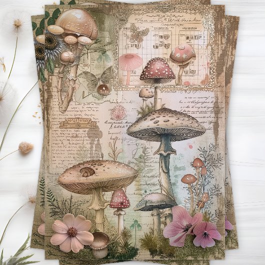 WILD MUSHROOMS DECOUPAGE TISSUPAPIER SEIDENPAPIER