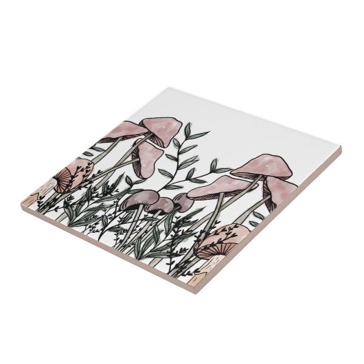 Wild Mushrooms Fliese (Seite)