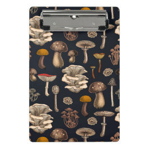 Wild Mushrooms on Grafit Mini Klemmbrett