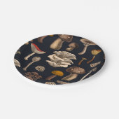 Wild Mushrooms on Grafit Pappteller (Schrägansicht)