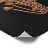 Wild Mushrooms on Grafit Poster (Ecke)
