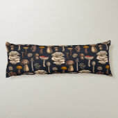 Wild Mushrooms on Grafit Seitenschläferkissen (Rückseite)