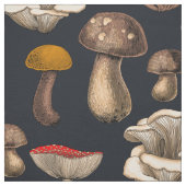 Wild Mushrooms on Grafit Stoff (Muster)