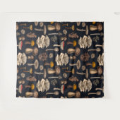 Wild Mushrooms on Grafit Wandteppich (Vorderseite (Horizontal))