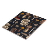 Wild Mushrooms on graphite black Fliese (Seite)