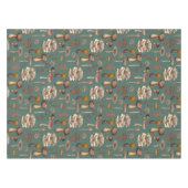Wild Mushrooms on pine green Tischdecke (Vorderseite (Horizontal))