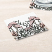 Wild Mushrooms Rechteckiger Pappuntersetzer (angewinkelt)